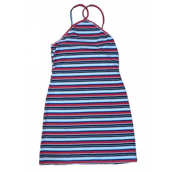 NEW Women's Stretchy Fitted Rewind Bodycon X back open Mini Dress Red Navy XXL - Picture 3 of 13